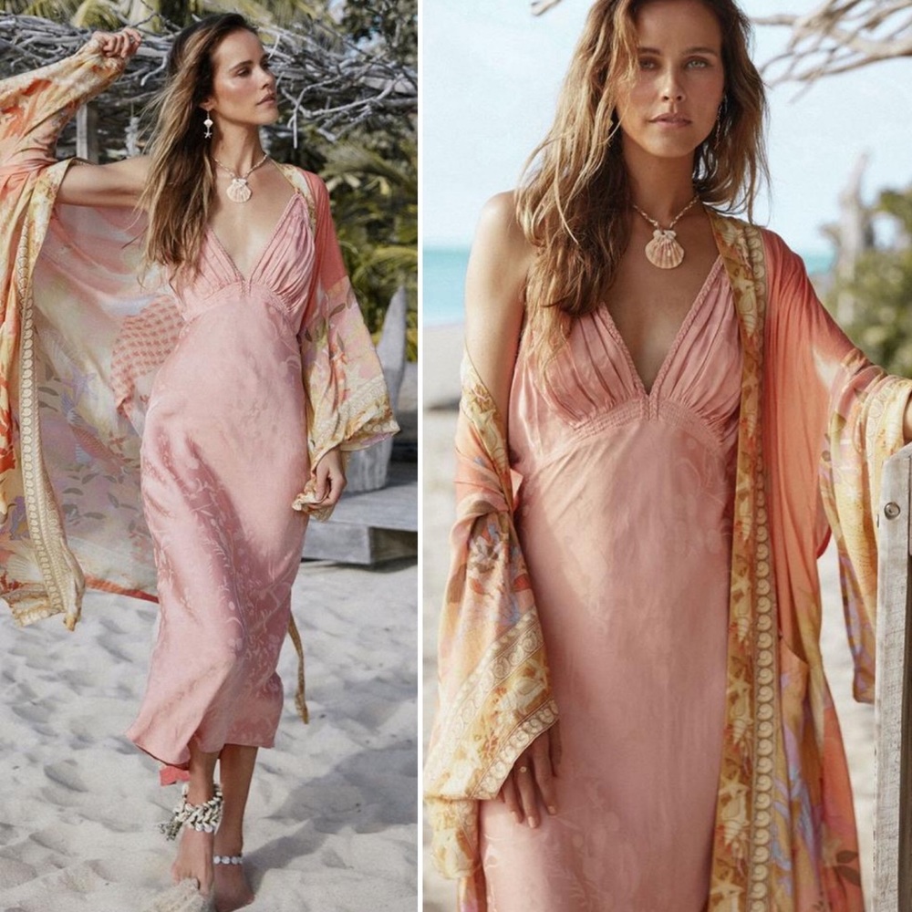 Spell & Gypsy Coral Slip Dress